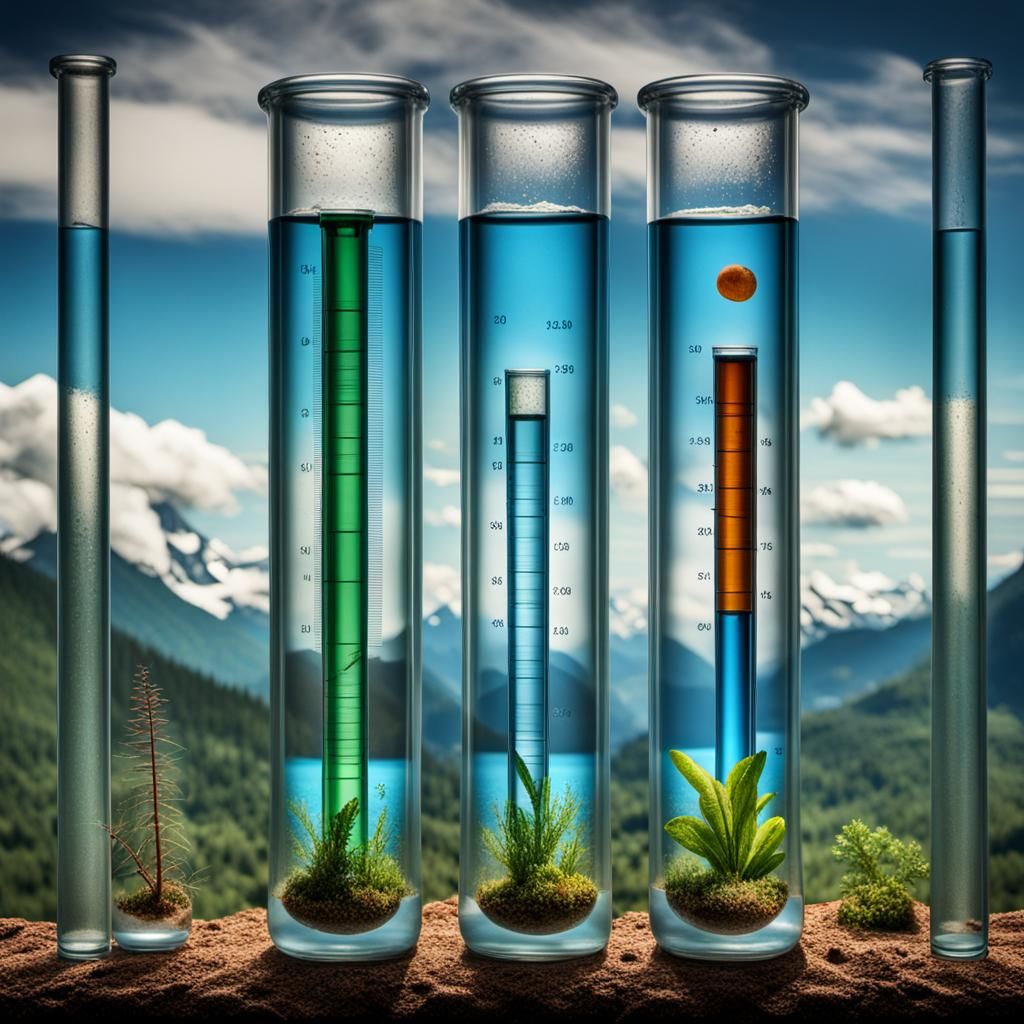 Miniature Landscapes Inside Test Tubes: Hyperrealistic Image