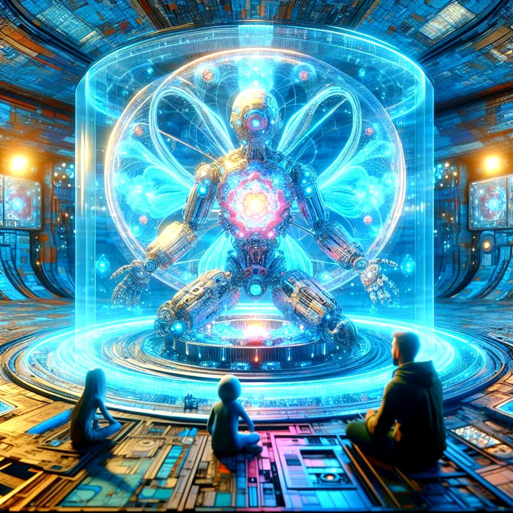 Cosmic Toybox Wonderland in Cyberpunk Splendor