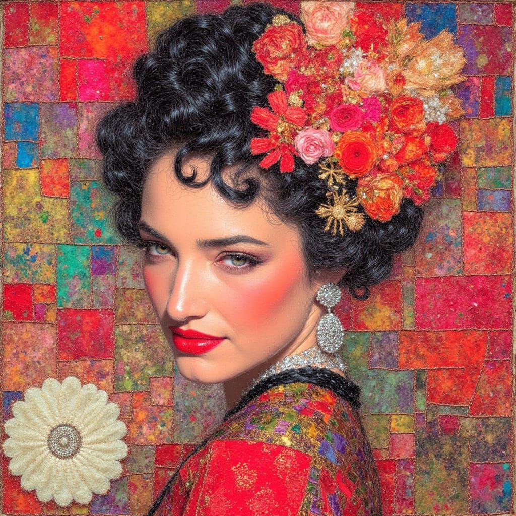 Textured Textile Art with Patchwork and Embroidery