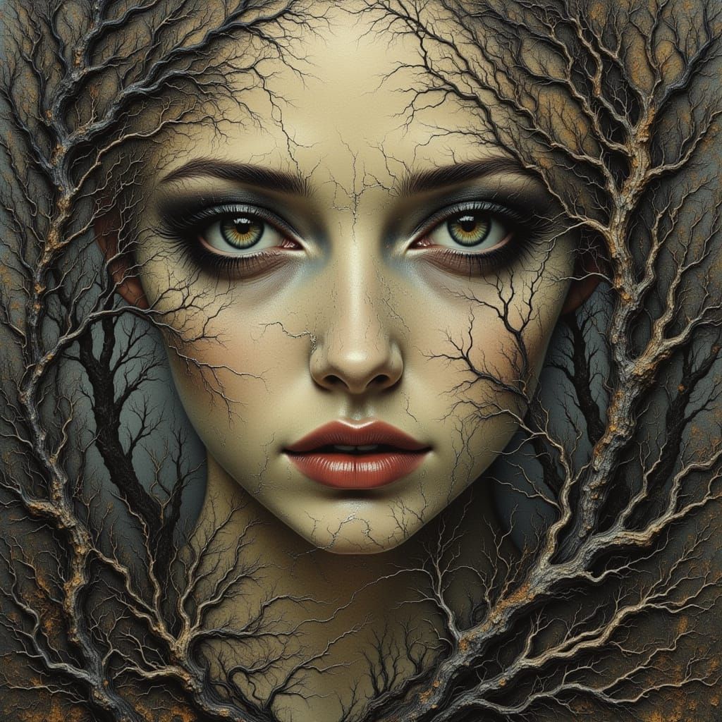 Abstract Art Inspired by Zdzislaw Beksinski