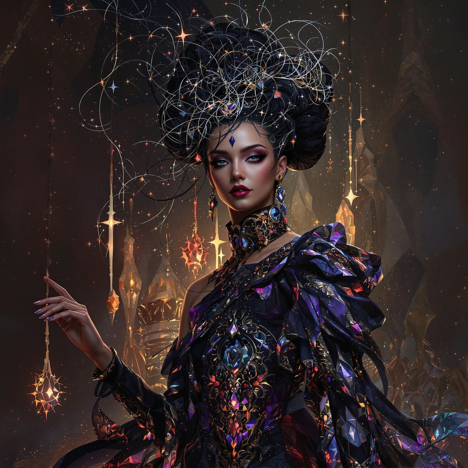 Mystical Lilith Figure in Fantasy Concept Art Style