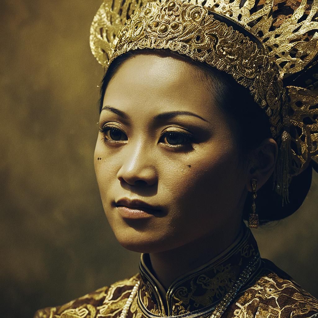 Javanese Princess Portrait in Cinematic Film Style