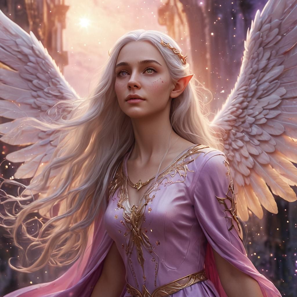 Elven Angel Portrait at Dawn