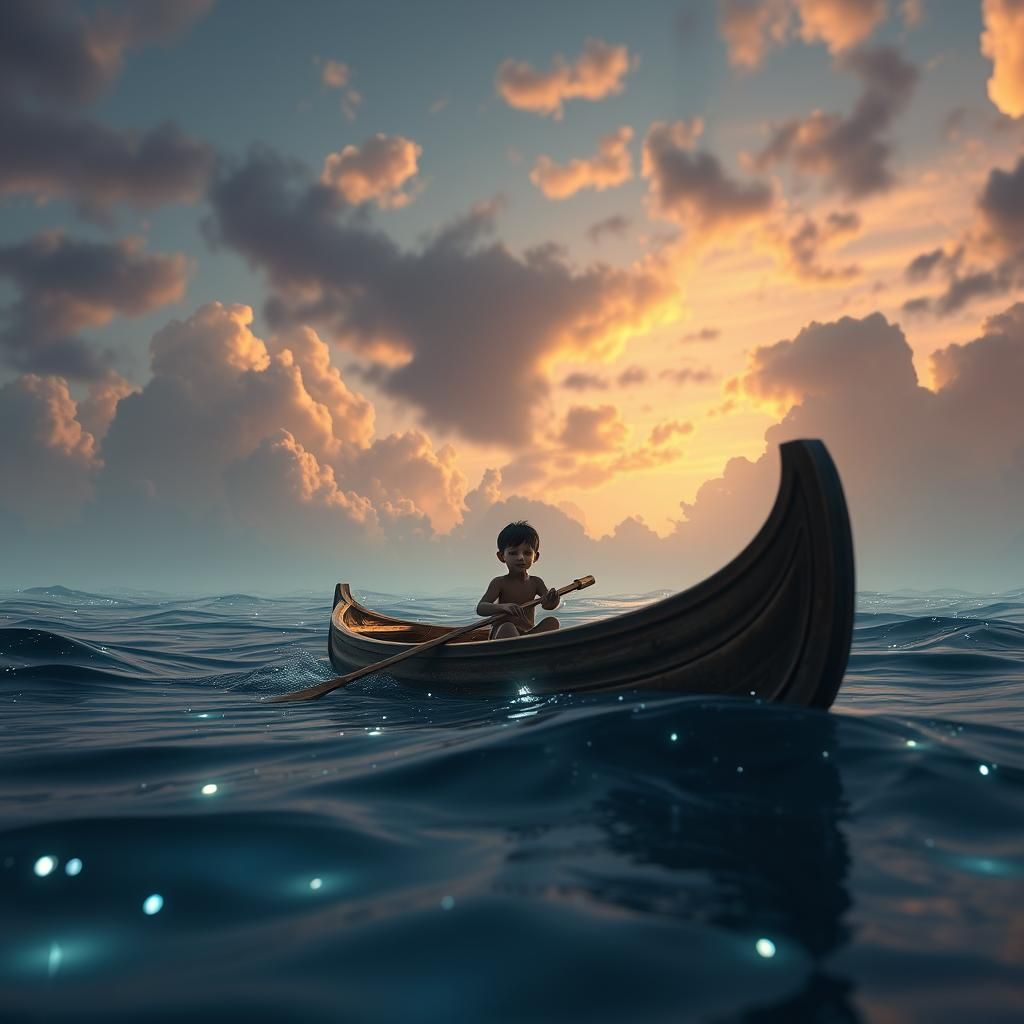 Dream Canoe on Sky Ocean: 3D Game Cinematic