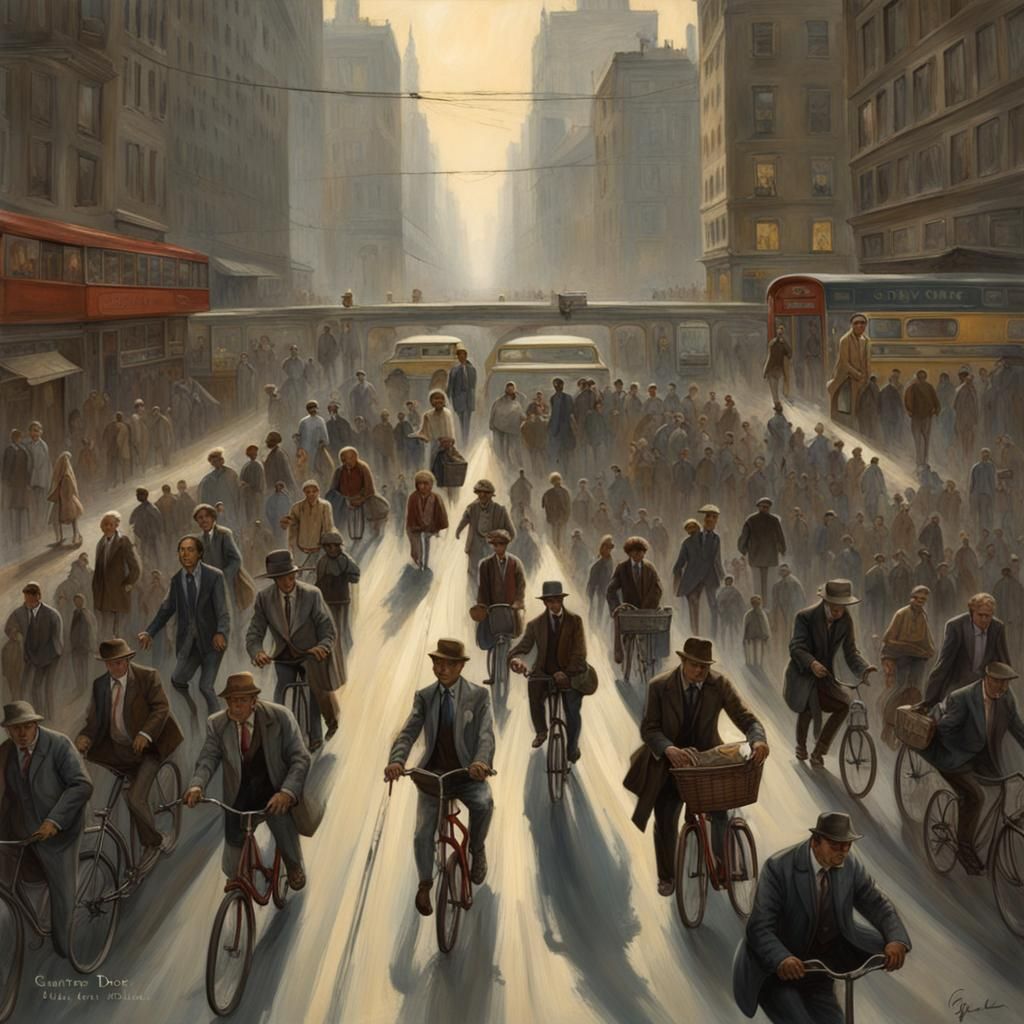 City Commute: Urban Transportation in Grayscale