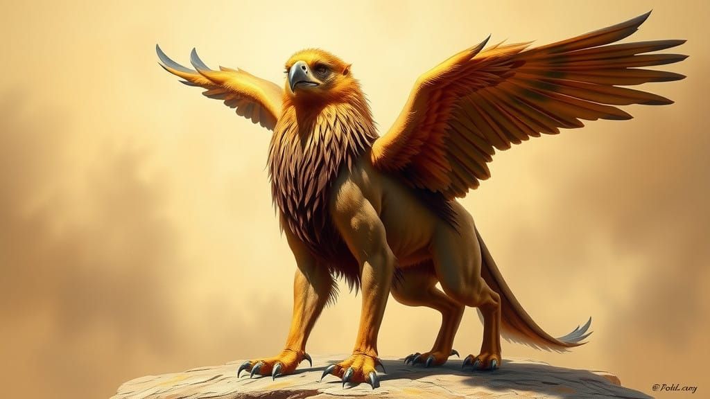 Majestic Griffin in Classical Realism Style