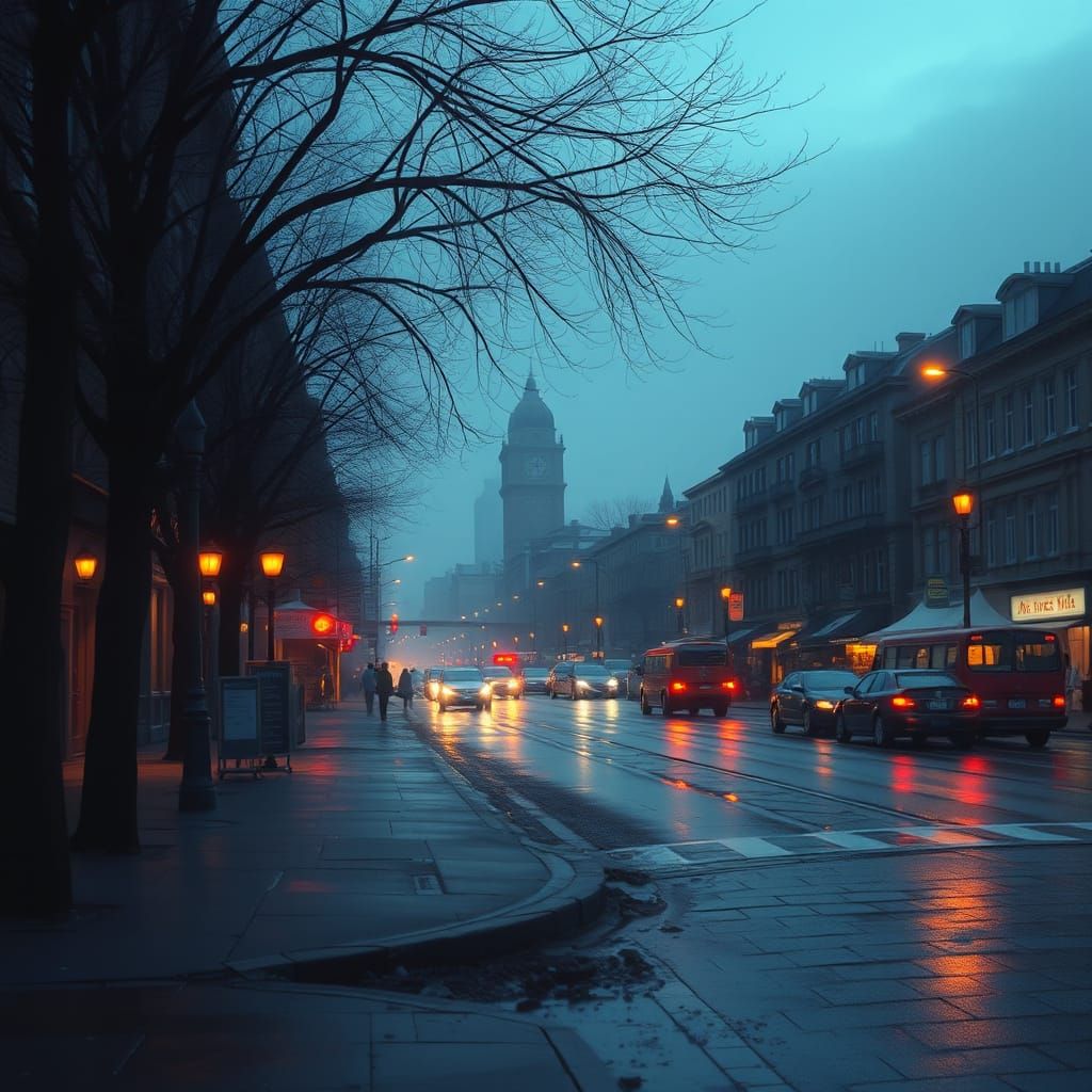 Golden Hour Landscape in Soft Focus