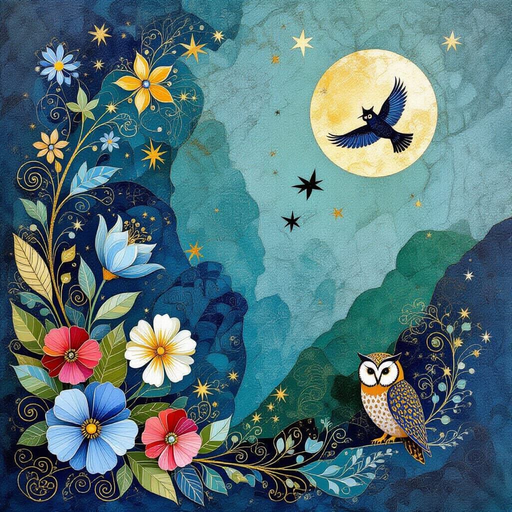 Abstract Midsummer Night's Dream Digital Collage