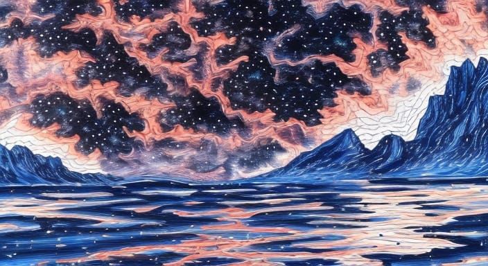 Diamond Sparkles in an Otherworldly Sky