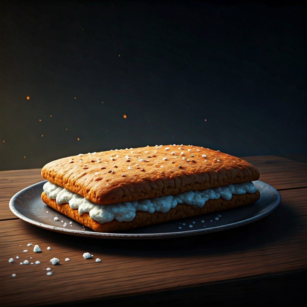 Barley Bread with Cottage Cheese: Detailed Matte Painting