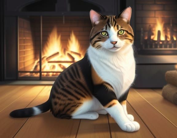 Happy Cat and Beagle on Knitted Socks, Vargas and Modigliani...