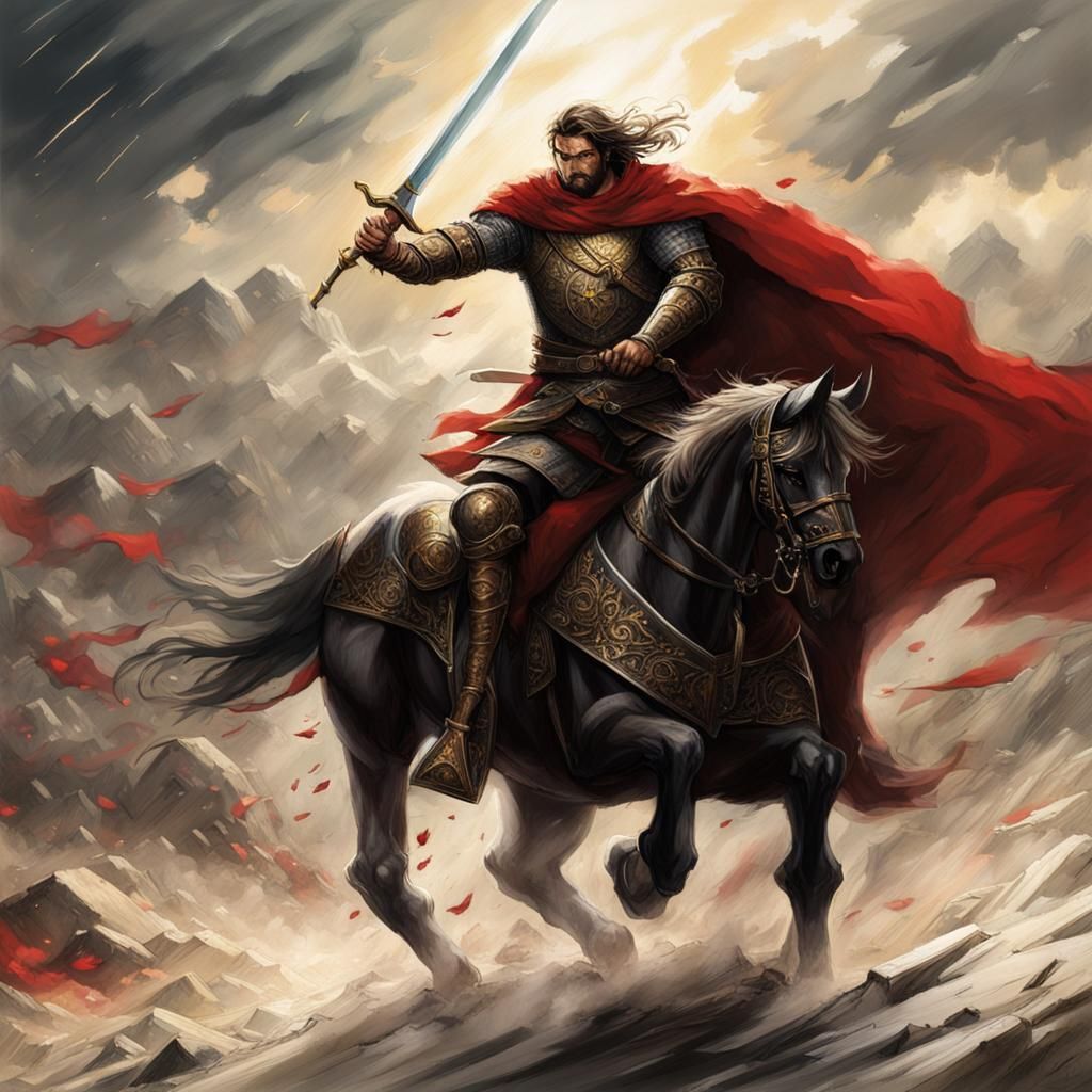 The Red Knight's Lightning Sword Decimates Persian Army