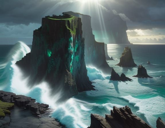 Majestic Cliffs of Moher in Dramatic Stormy Light