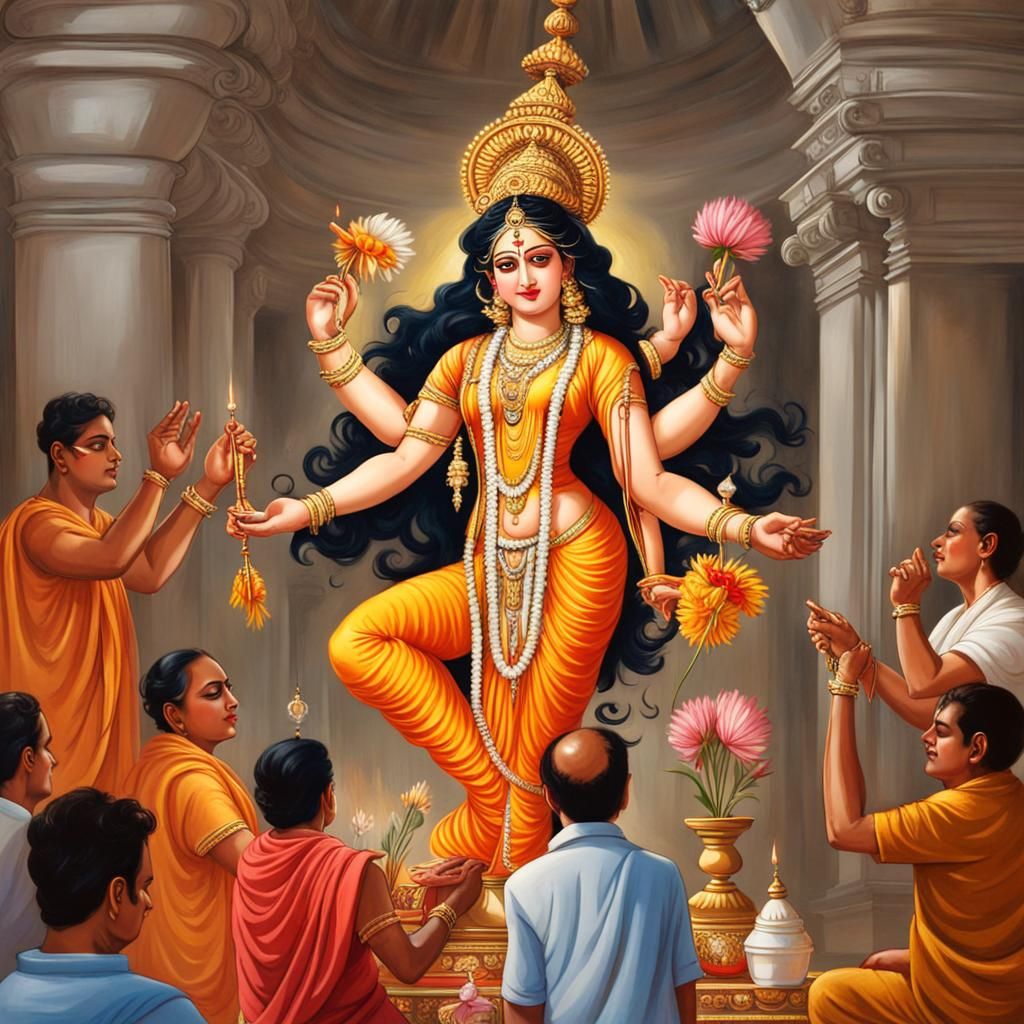 Goddess Durga Worship at Belur Math Navami Puja