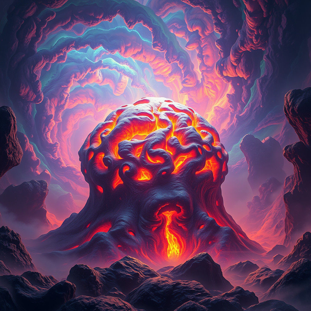 Luminescent Feces in a Swirling Vortex of Color