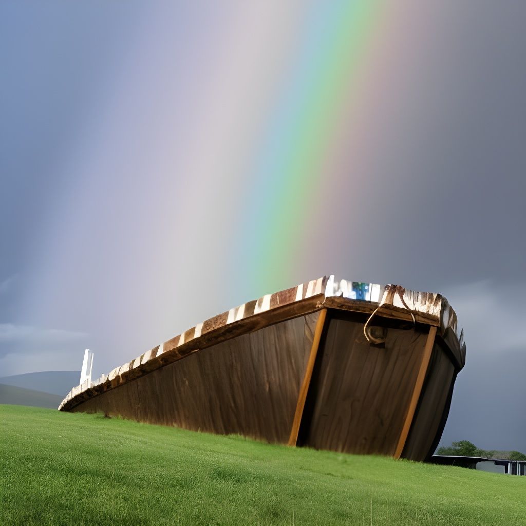 Rainbow Over Noah's Ark: A Sign of Hope