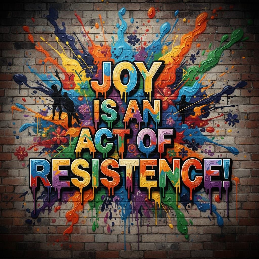 Vibrant Graffiti Art: Joyful Resistance
