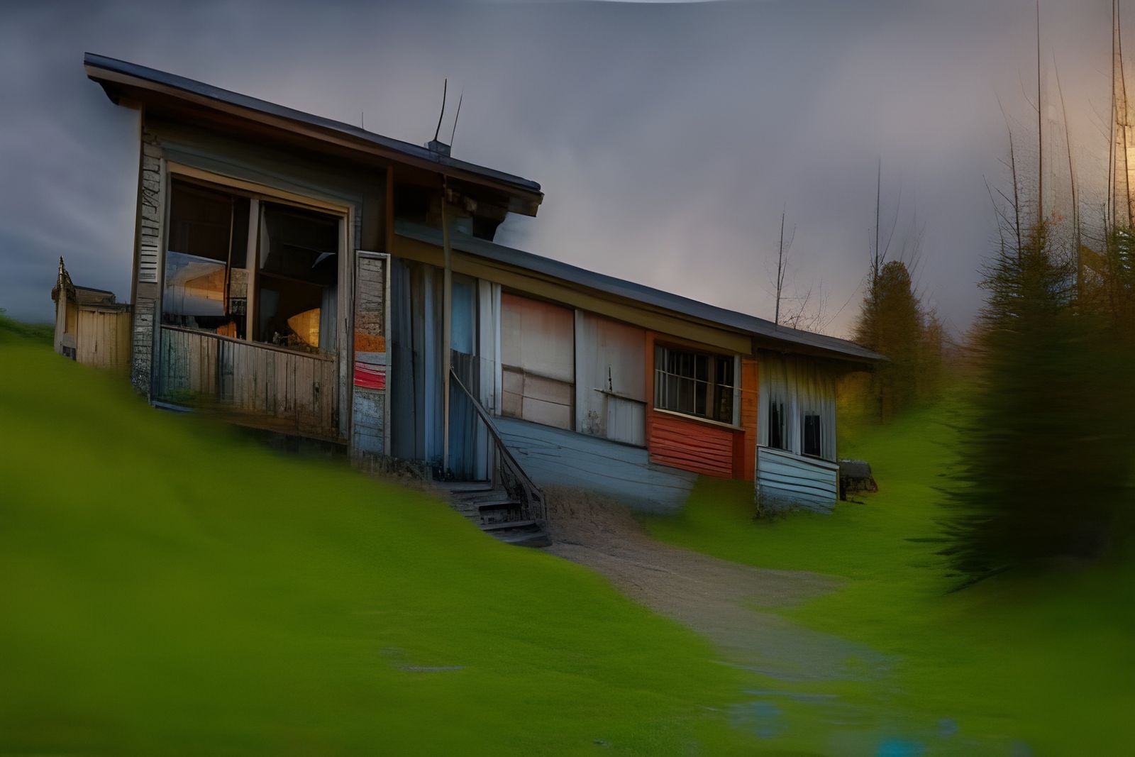 Street View from Above in Trompe L'Oeil Style