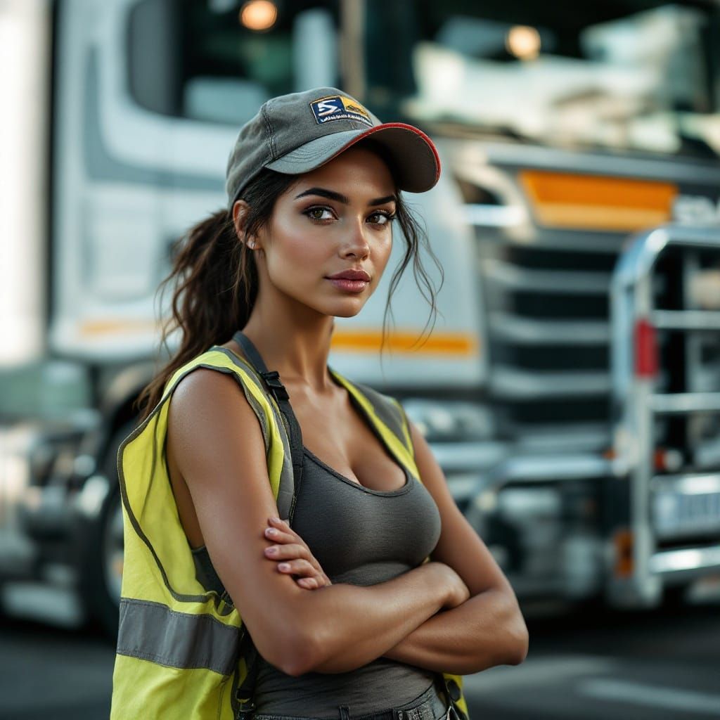 Brazilian Truck Driver in Photorealistic Style