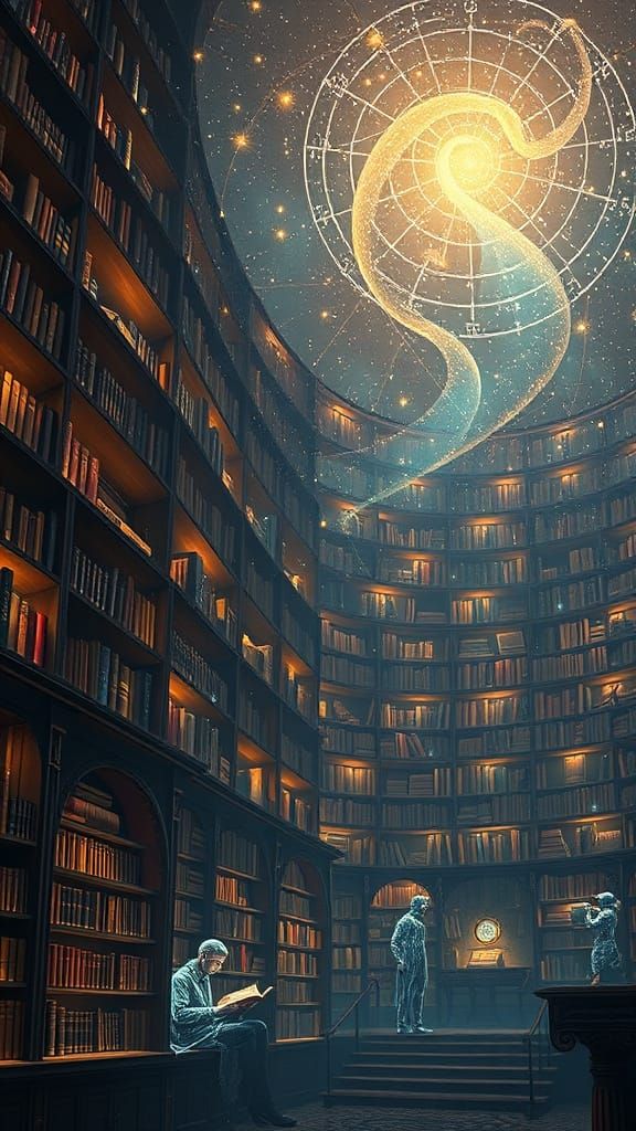 Celestial Library: Constellations as Books in Digital Art