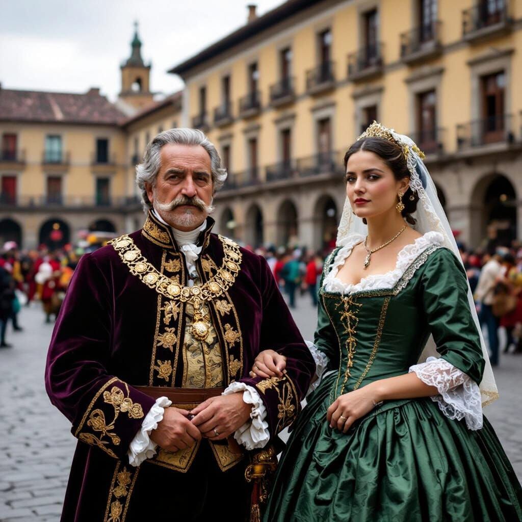 Viceroy in Plaza Mayor, Bogotá, 1765, in Historical Realism
