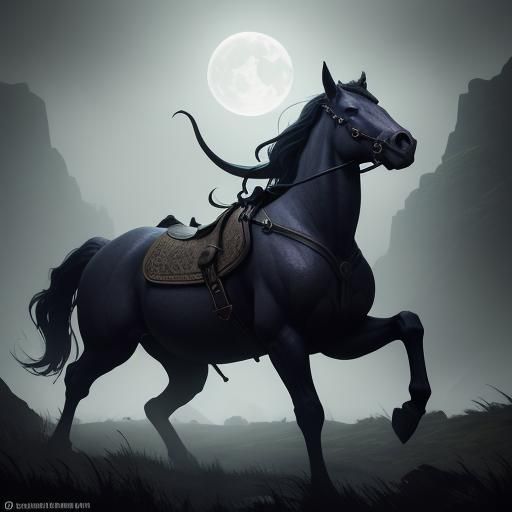 Dragonborn Centaur in Gloomy Scottish Moor