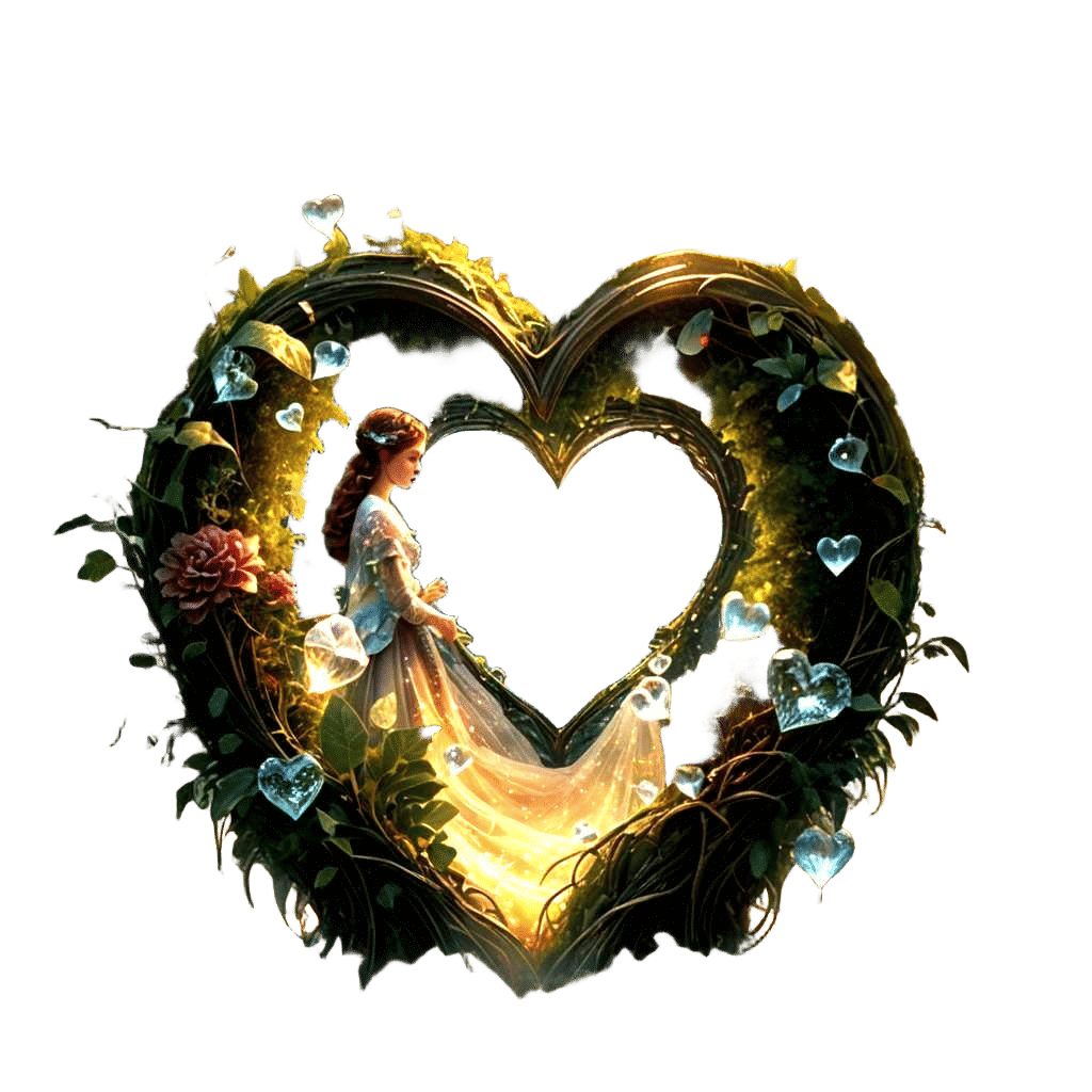 Crystal Heart: Hyperrealistic Digital Matte Painting