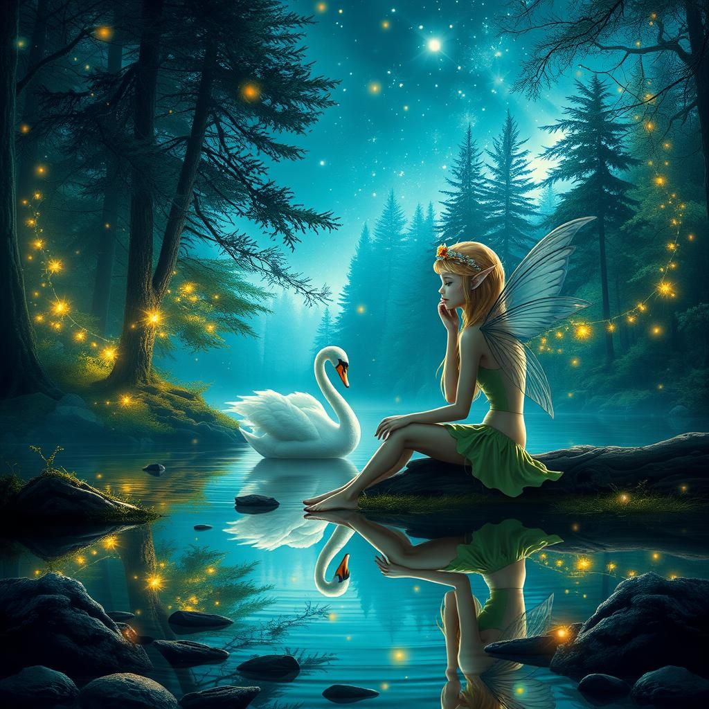 Enchanted Elf by Firefly Lake: Hyperrealistic Art