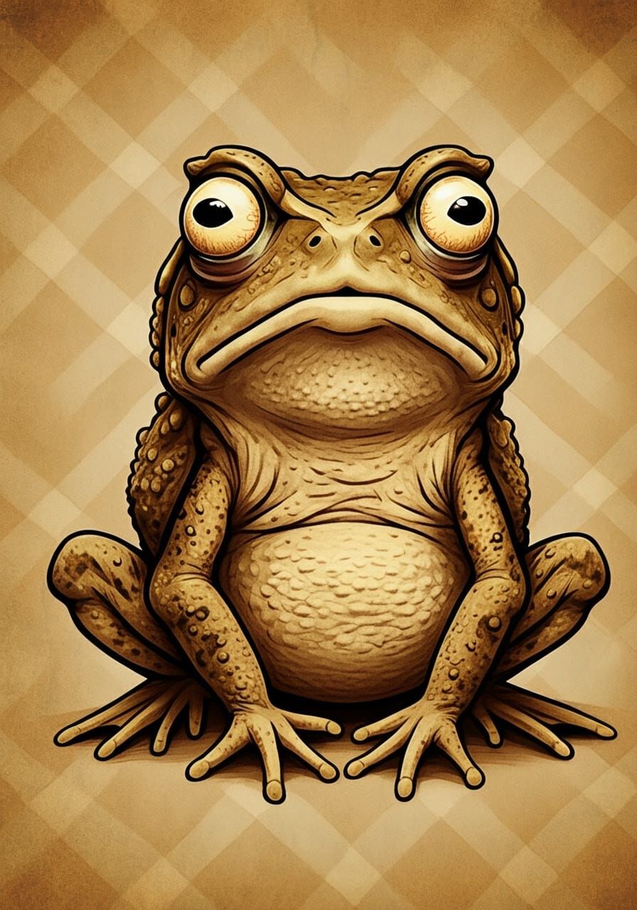 Aghast Toad in Vintage Whimsy