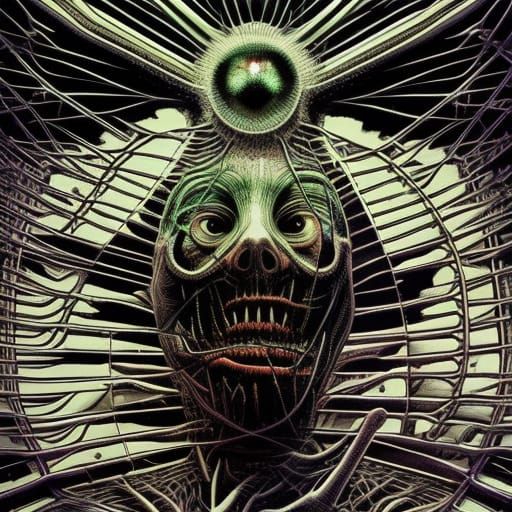 Sinister Sci-Fi Horror Geometry Art