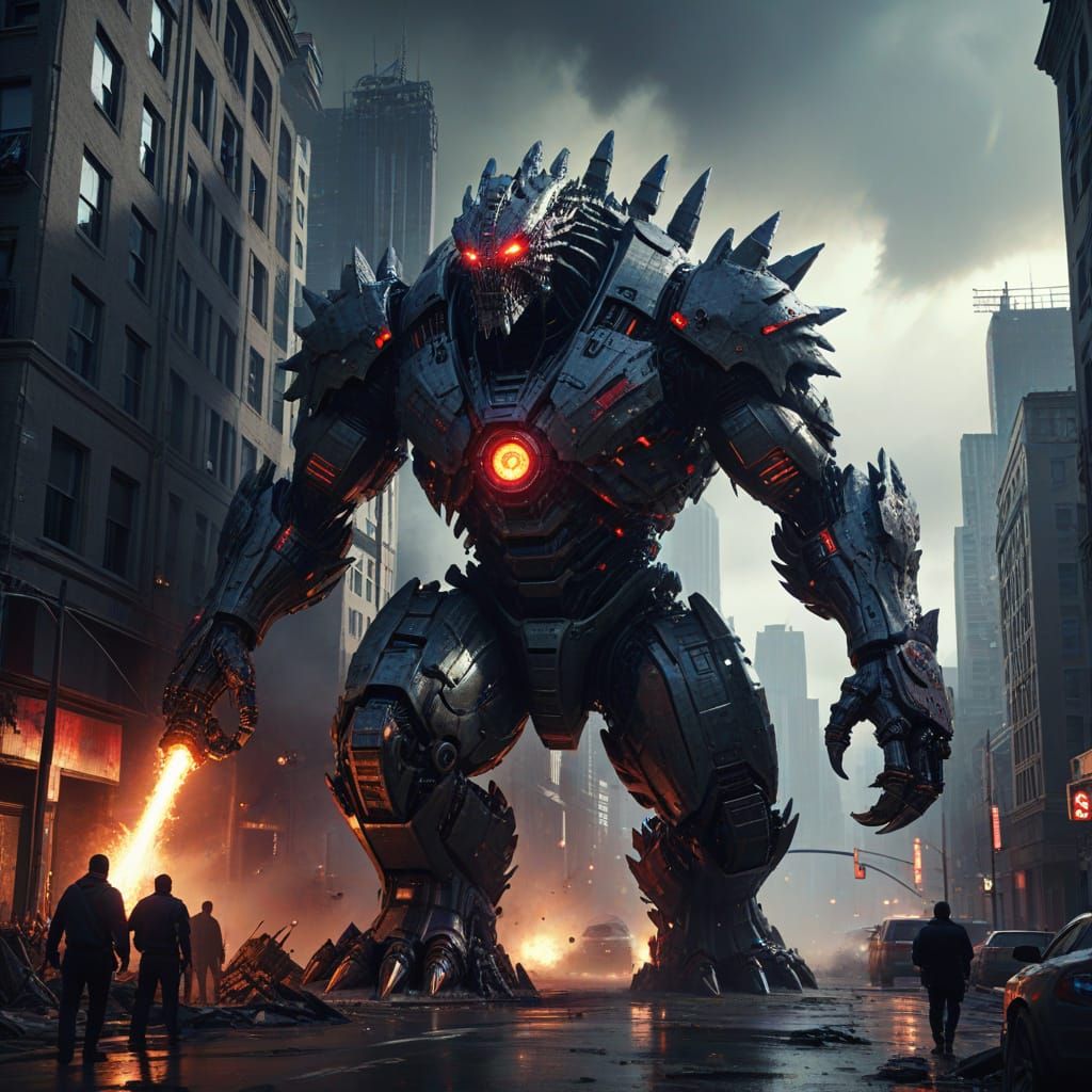 The monster arrived wearing the latest armor.