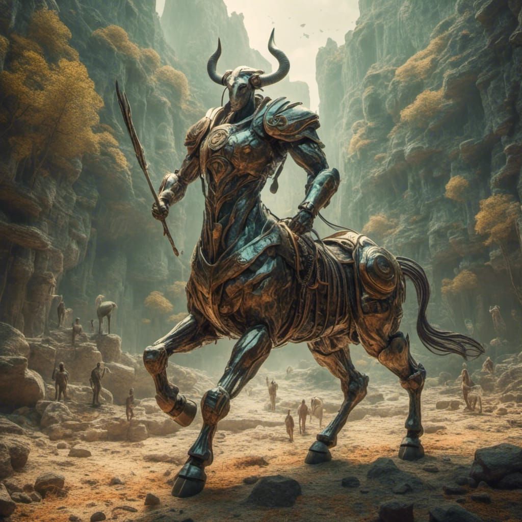 AI Centaur: Mythical Creature Realized as Digital Art