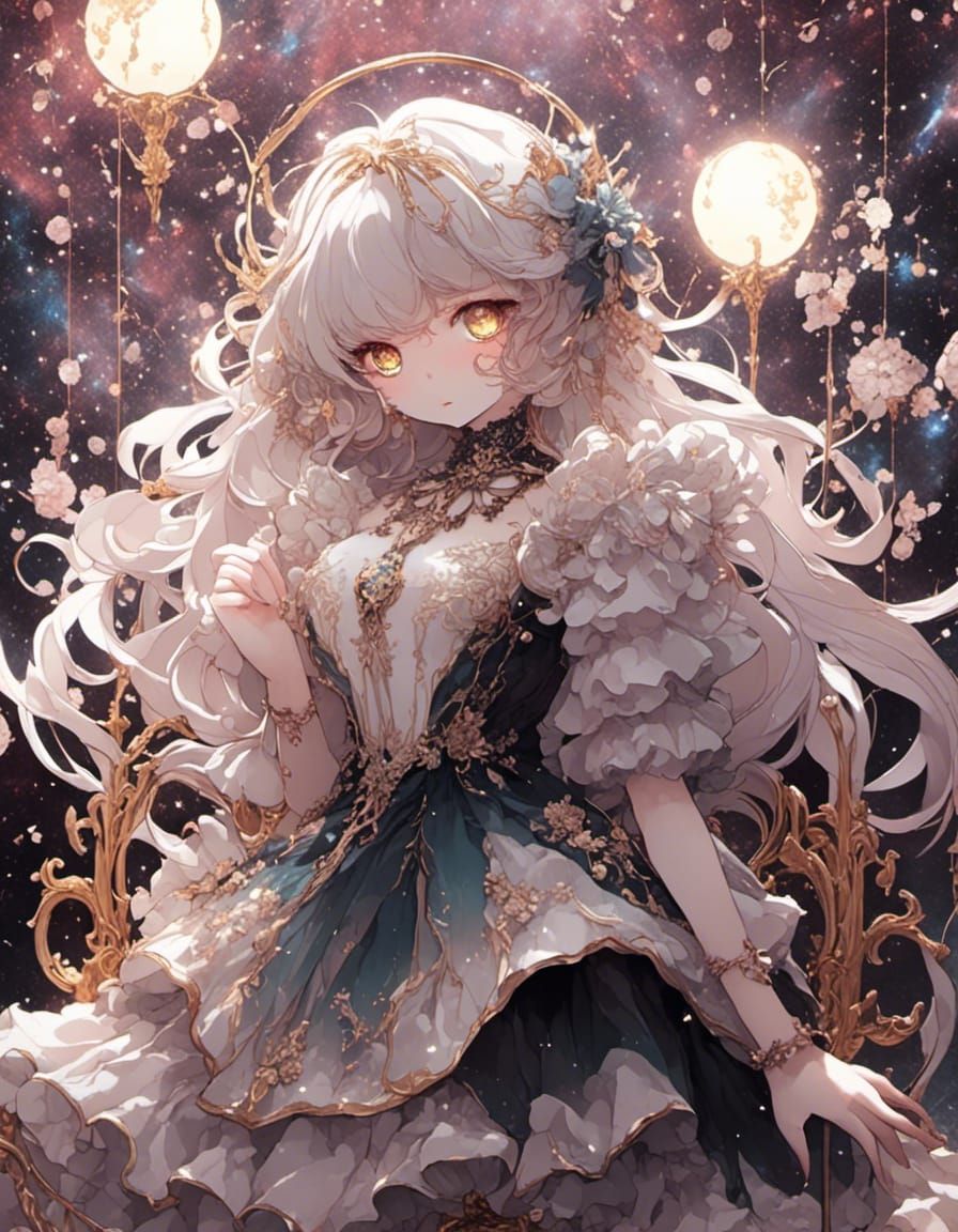 Anime Female Doll Marionette with Detailed Eyes