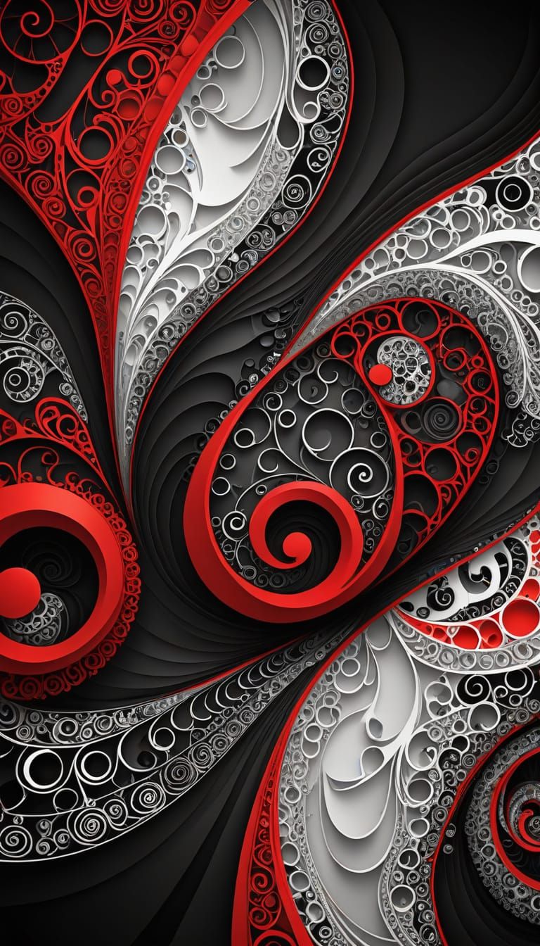 Iheartradio Symbol Fabric Pattern in Zentangle Style