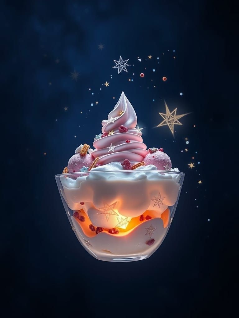 Celestial Magic Parfait Floating in Nebula