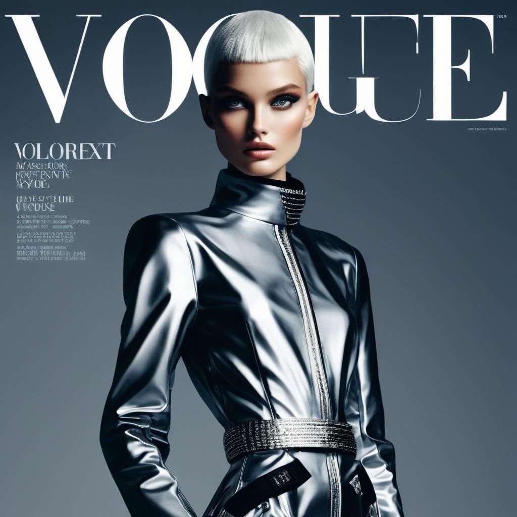 Futuristic Fashion on Vogue Magazine Cover