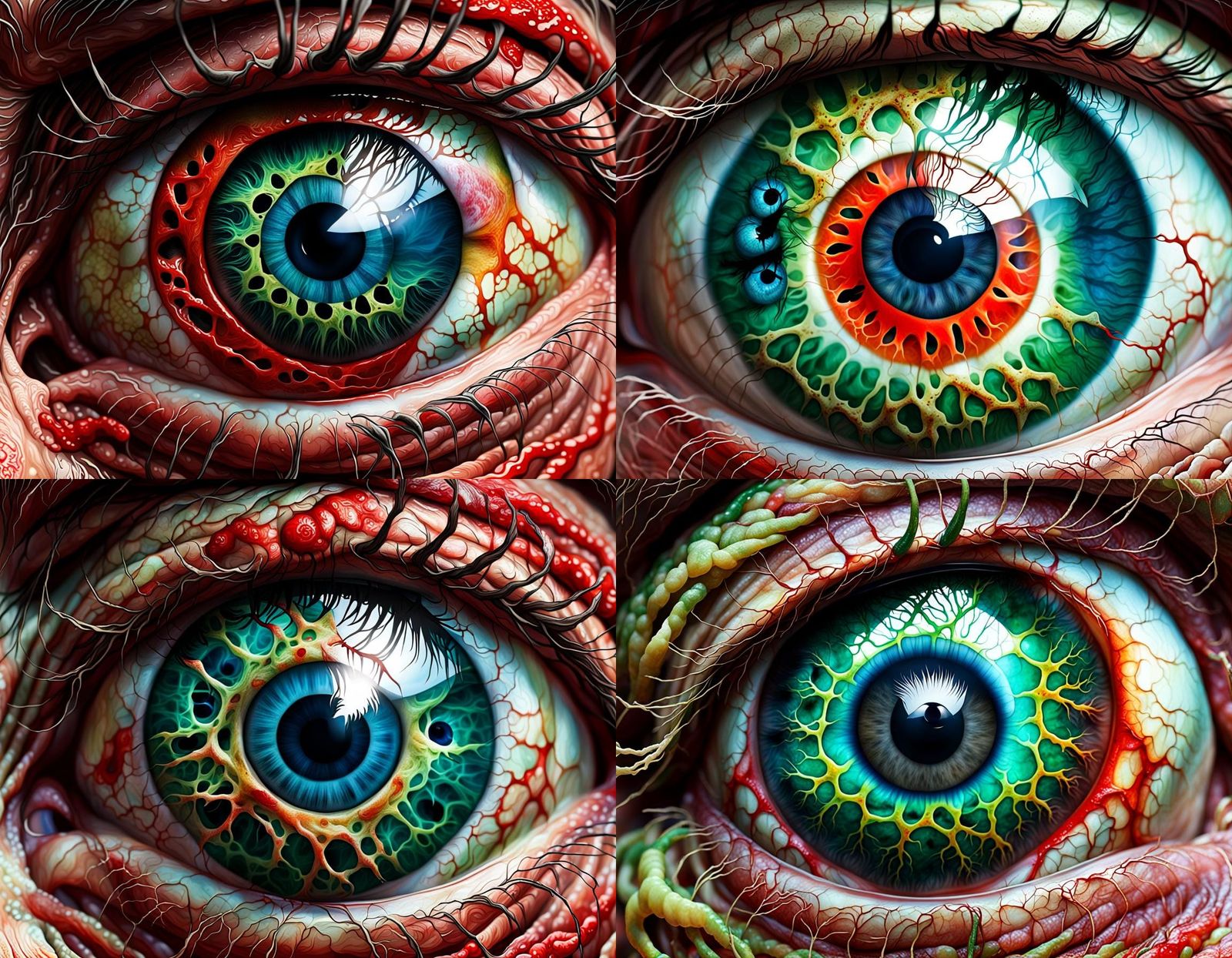 Disturbing Close-Up of a Veiny, Disgusting Eyeball