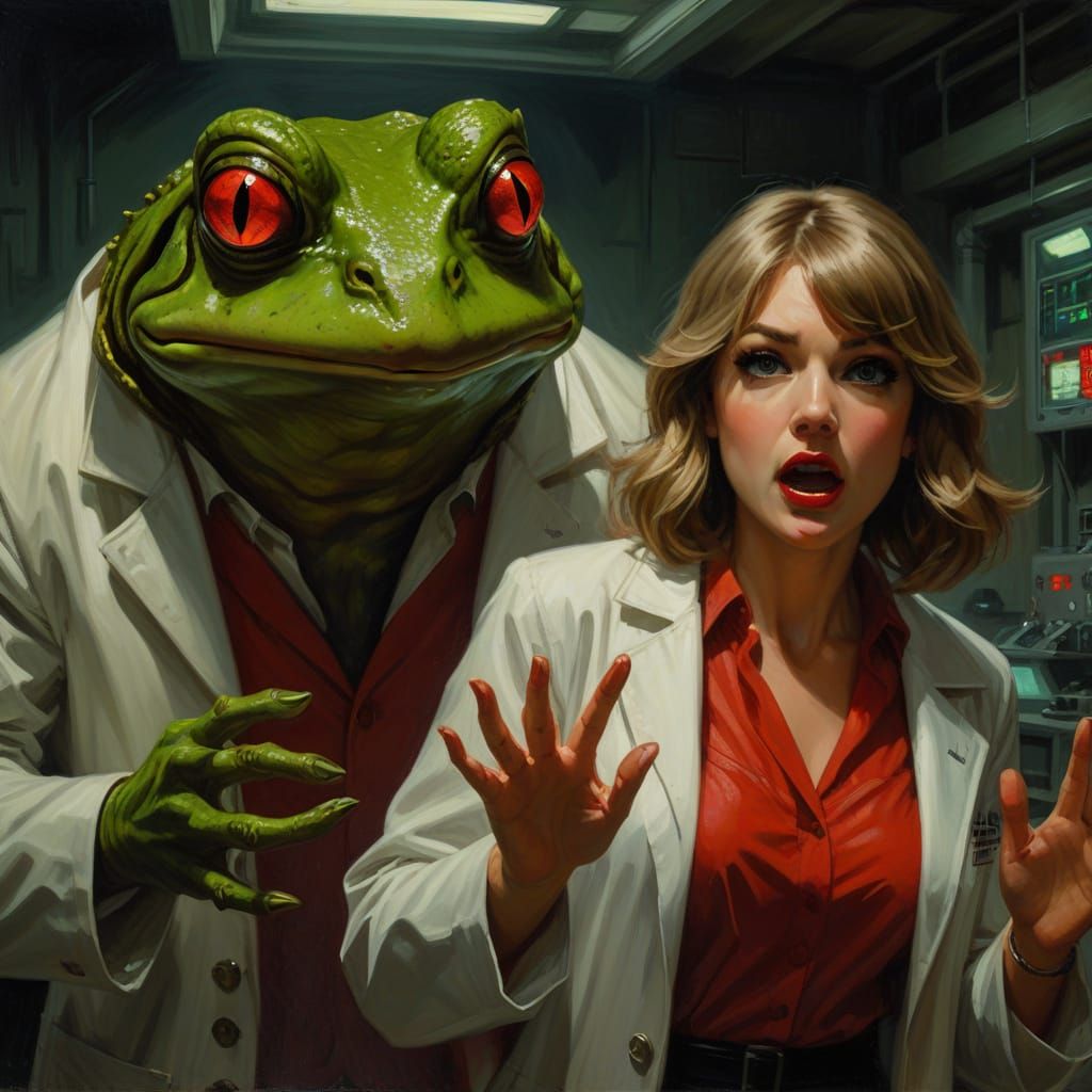 Darkly Romantic Frog Confronts Frightened Taylor Swift in Fu...