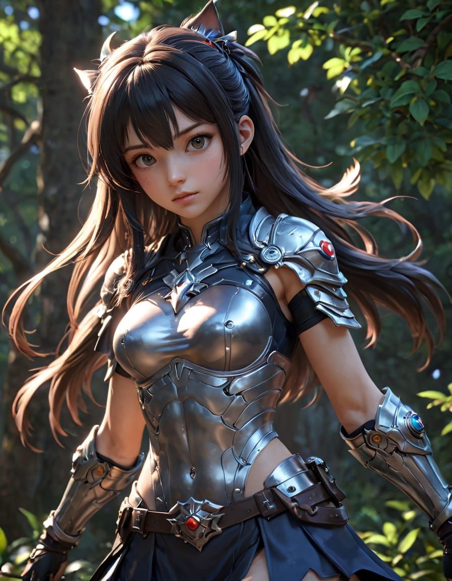 Detailed 3D Anime Concept Art in WLOP Style