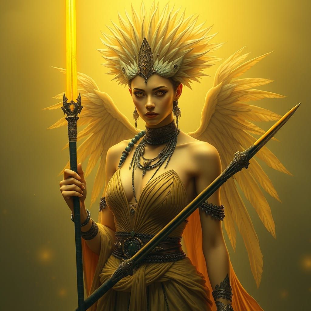 Cyberpunk Goddess of Starvation in Neon Dreams