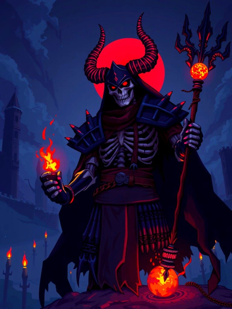 Pixel Art Dark Lord of the Castle