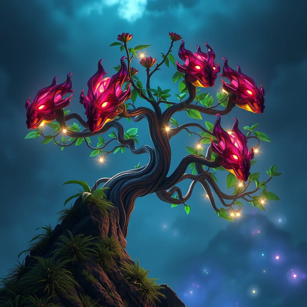 Luminous Dragon Blossom Tree Masterpiece