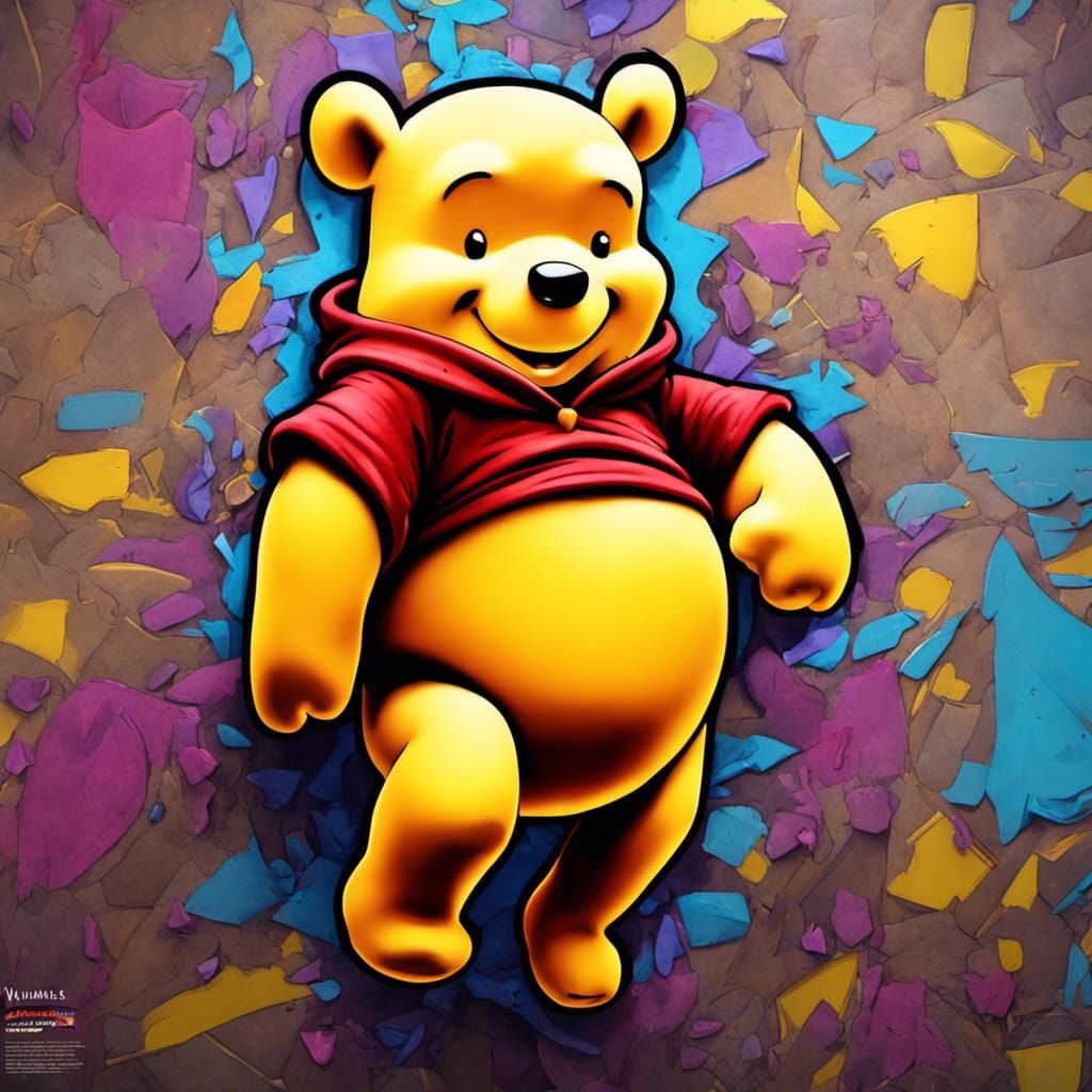 Winnie the Pooh in Dark Fantasy Style