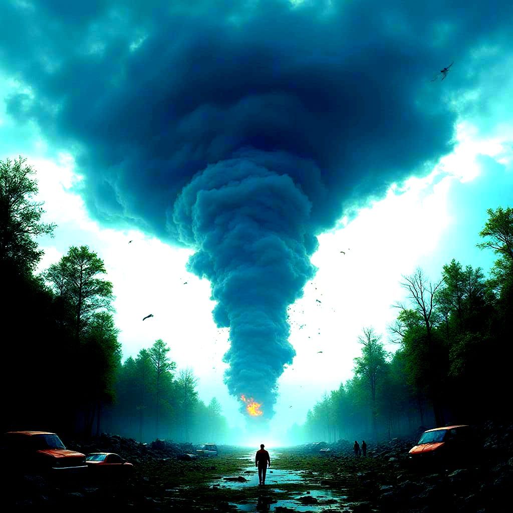 Turbulent Tornado in a Vortex of Chaos