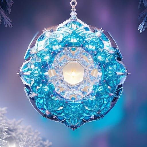 Icy Diamond Donut: A Hyperdetailed Digital Illustration