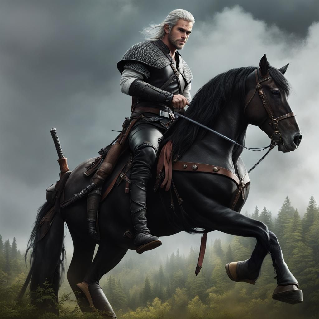 Liam Hemsworth as Geralt of Rivia in Forest