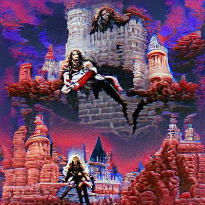 Gothic Castle Under Moonlight