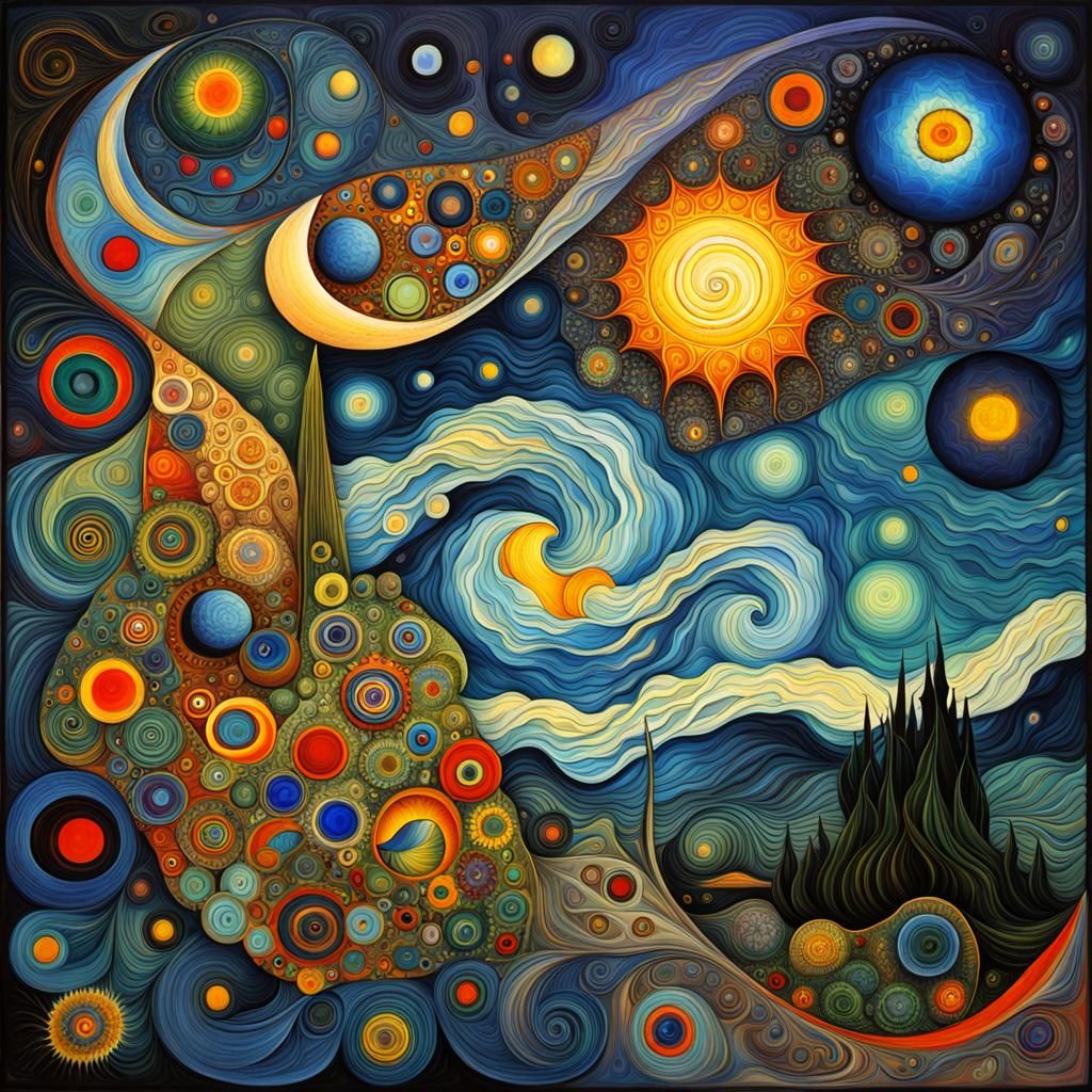 Fibonacci Fractal Art in Encaustic Tessellation