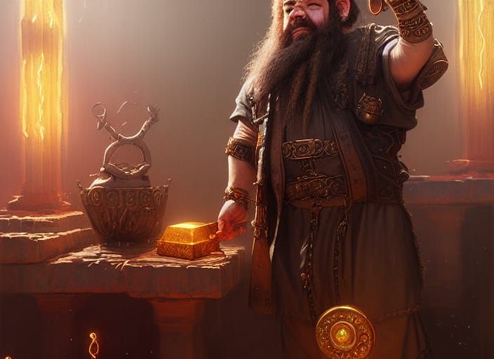 Dwarven Leatherworkers Meeting: Dark Fantasy Digital Art