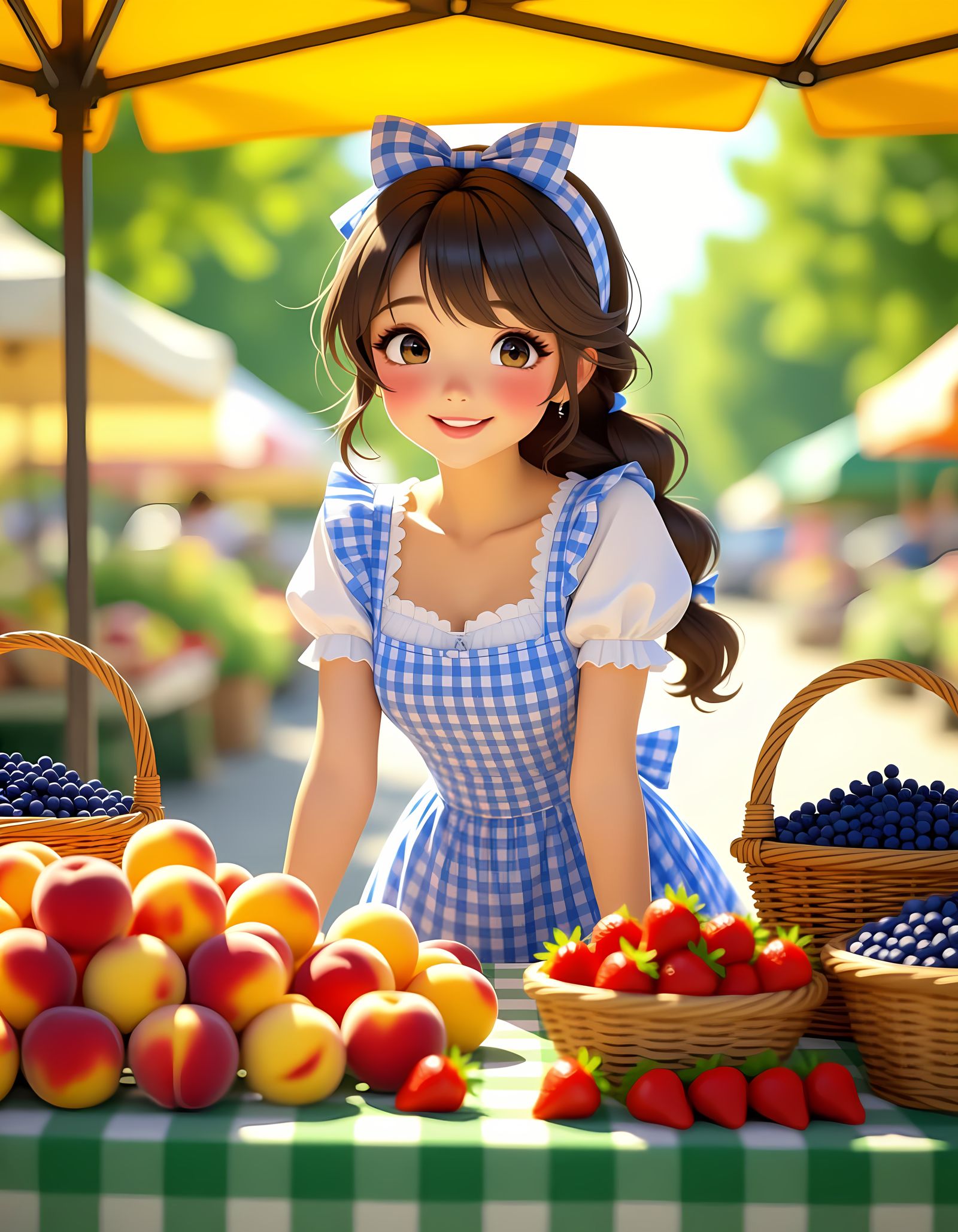 Adorable Anthro Duck Girl at Farmer's Market